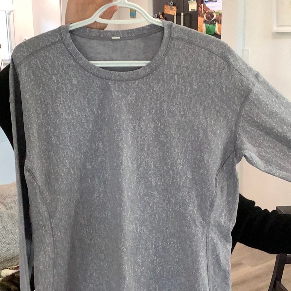 Lululemon Grey Running Top Sz 10-12
